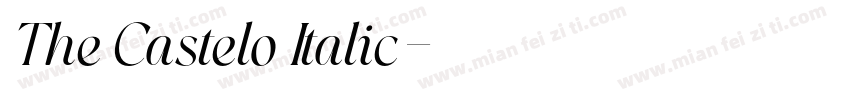 The Castelo Italic字体转换